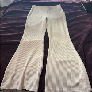 Aerie Cream Wide Leg Pants